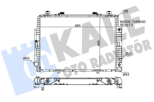 Su Radyatörü  Mercedes S -Serisi Sedan (BM 140)(10.1990->)  KALE 351300