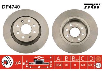 Fren Disk Ayna Arka Sağ ve Sol PSA ORJINAL 93167282  93167282 55700592 55700593 569097 5 69 097