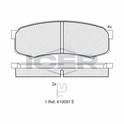 Fren Disk Balata Arka Mitsubishi Pajero (V80/V90)(2007->)  OTOZONE FDA9042-R