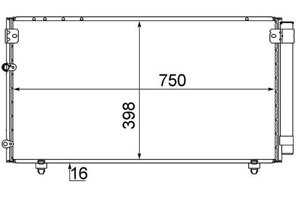 Klima Radyatörü  Toyota Avensis Verso (M20)(2001->)  MAHLE AC 606 000S