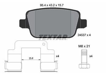 Fren Disk Balata Arka TEXTAR 2453701  LR003657 LR023888 LR003655 LR003772 PW990333 PW990396