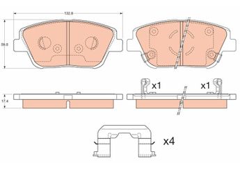 Fren Disk Balata Ön TRW GDB3540  581012TA50 58101-2TA50