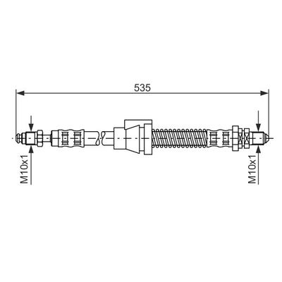Fren Hortumu Ön Sağ veya Sol Ford Ka (CCQ)(09.1996->)  BOSCH 1 987 476 604