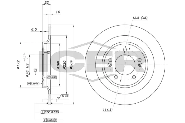 Fren Disk Ayna Arka Sağ ve Sol Hyundai Tucson (NX)(12.2020->)  RECOVER 51063