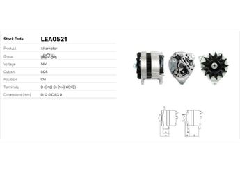 Alternatör  LUCAS ELEKTRIK LEA0521  3823653M1 381133 3701911M91