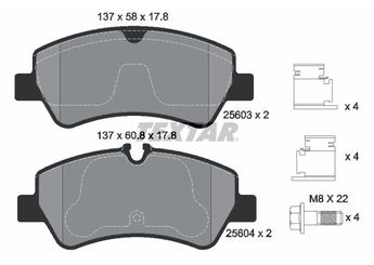 Fren Disk Balata Arka TEXTAR 2560301  MEBK2J2M008AA BK212M008AC BK212M008 1763916 1829395 1840037 2480688 BK212M008AA BK212M008AB BK2Z2200D KTMK312M008AA MEBK2J2M008BA