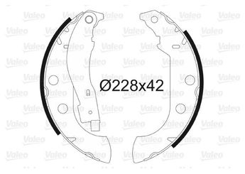 Fren Pabuçlu Balata Arka VALEO 562059  424155 4241G6 4241-G6 4241K1 4241-K1 4241K3 4241-K3 4241-55 4241J0 4241-J0 4241K2 4241-K2