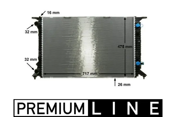 Su Radyatörü  Audi A4 Avant (8K5)(04.2008->)  MAHLE CR 910 000P
