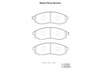 Fren Disk Balata Ön MANDO MBF015702  MBF015702 MN102617 MR527550 4106038U90 D10603L190 D106M38U90