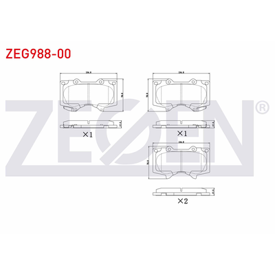Fren Disk Balata Ön Toyota Corolla (E11)(2000->)  ZEGEN ZEG988-00
