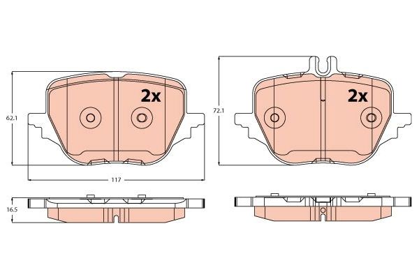 Fren Disk Balata Arka Mercedes S -Serisi Sedan (BM 223)(09.2020->)  TRW GDB2595