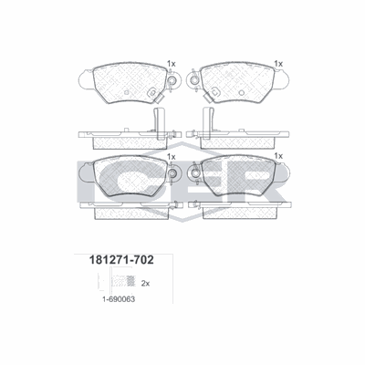 Fren Disk Balata Arka KALE BALATA 20755 150 14 MSH KD11