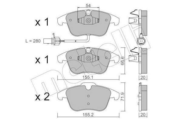Fren Disk Balata Ön Audi A5 Coupe (8T)(06.2007->)  LEO L10-1149