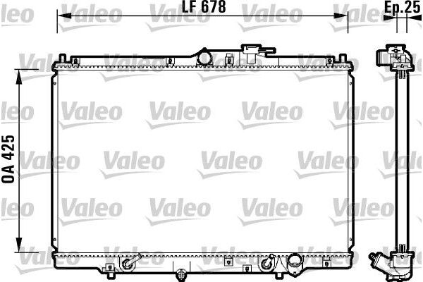 Su Radyatörü  Honda Shuttle (RA1/3)(05.1995->)  VALEO 734112