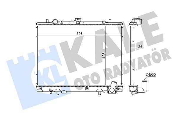 Su Radyatörü  Mitsubishi L200 (K70)(1996->)  KALE 362300
