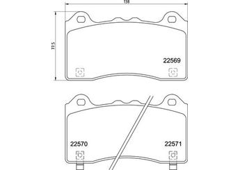 Fren Disk Balata Ön BREMBO P 24 202  G1FY2K021AB 1937442 2003984 G1FY2K021AA G1FZ2001A