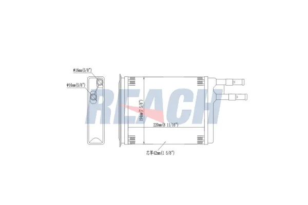 Kalorifer Radyatörü  Fiat Ducato JTD Kamyonet Çift Kabin (03.1994->)  ELİTCAR H121