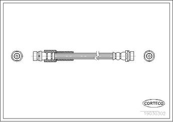 Fren Hortumu Arka Sağ veya Sol WALBURG WBH0124  1151027 1217819 1426701 2S612282AD 2S612282AE 2S612282AF