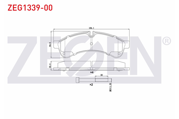 Fren Disk Balata Arka Iveco Daily Şasi (Kasasız)(2019->)  ZEGEN ZEG1339-00