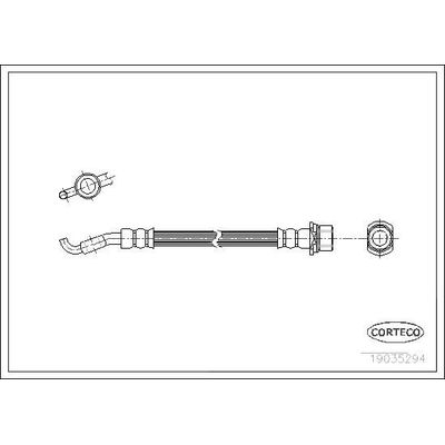 Fren Hortumu Arka Sol Toyota Avensis Combi (T25)(2003->)  CORTECO 19035294