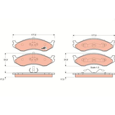 Fren Disk Balata Ön Kia Carnival (1999->)  TRW GDB1153