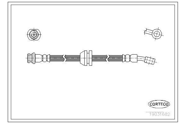 Fren Hortumu Ön Sağ veya Sol Daewoo Matiz (1997->)  CORTECO 19031682