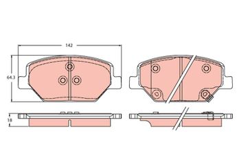 Fren Disk Balata Ön KALE BALATA 22139 192 05 MSH KD11  1680880180 84120877 42794673 23145358 23303281