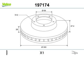 Fren Disk Ayna Ön Sağ ve Sol VALEO 197174  517122L500 51712-2L500 51712A6600 51712-A6600