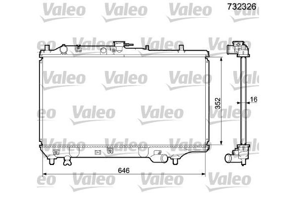 Su Radyatörü  Mazda 323 Sedan (BG)(06.1989->)  VALEO 732326
