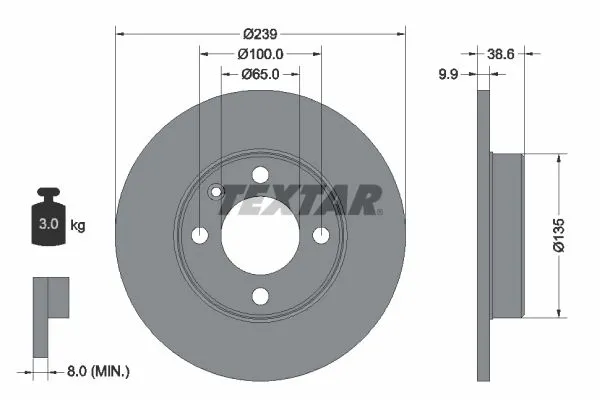 Fren Disk Ayna Ön Sağ ve Sol Volkswagen Santana (327)(08.1981->1984)  EUROREPAR 1618867180