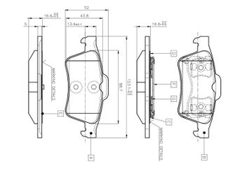 Fren Disk Balata Arka BOSCH 0 986 TB2 410  7701206609 1605196 2T142M008AA 44060AV625 44060 AV625 44060AV725 44060 AV725 77 01 206 609 7701207968 77 01 207 968 7701207996 77 01 207 996