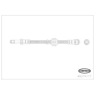 Fren Hortumu Ön Sağ veya Sol Mercedes Viano (639)  CORTECO 49374177