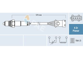 Oksijen (Lambda) Sensörü  FAE 77283  96229975 96.229.975 96359785 96.359.785 1628HN 1628 HN 467780 4677 80 4677.80 9635978580 K0963597858 K9635978580 1628.HN 96 229 975 9635 978 580 PSA9635978580 96 35 978 580 963597858 0963597858 09635978580 PGC9635978580