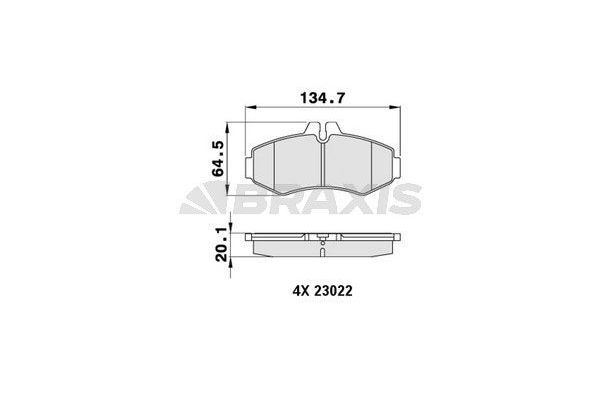 Fren Disk Balata Ön Mercedes V -Sınıfı (638)  BRAXIS AA0232