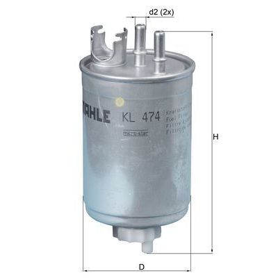 Yakıt Filtresi  Fiat Palio (178) Weekend (1997->)  MAHLE KL 474