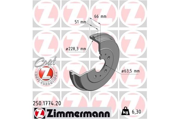 Kampana Arka Sağ veya Sol ZIMMERMANN 250.1774.20