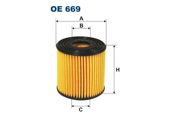 Yağ Filtresi  Nissan Navara NP300 Pickup (LCD22)(01.2008->)  FILTRON OE 669