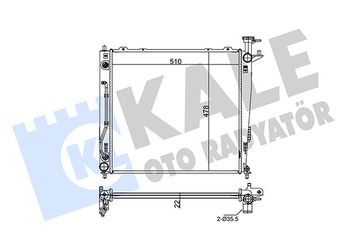 Su Radyatörü  KALE 349260  25310 1G300 1G300   25310 1G301 253102P300 253102P360 253102P370