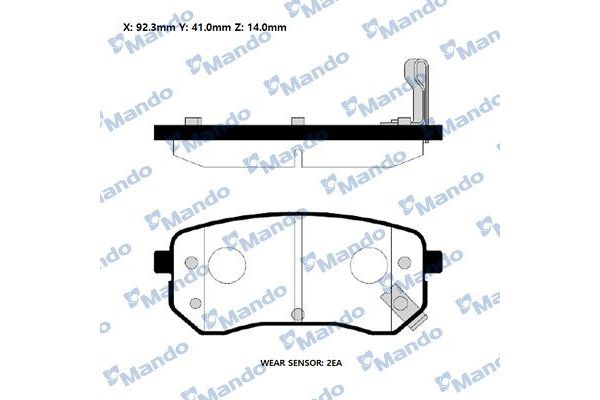 Fren Disk Balata Arka Kia Picanto (SA)(2004->)  MANDO RMPK30NS