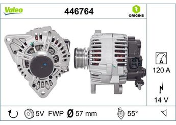 Alternatör  VALEO 446764  373002A150 373002A160 37300-2A150