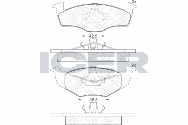 Fren Disk Balata Ön Volkswagen Polo III Classic (6V2)(10.1995->2002)  MAGNETI MARELLI 323700004800
