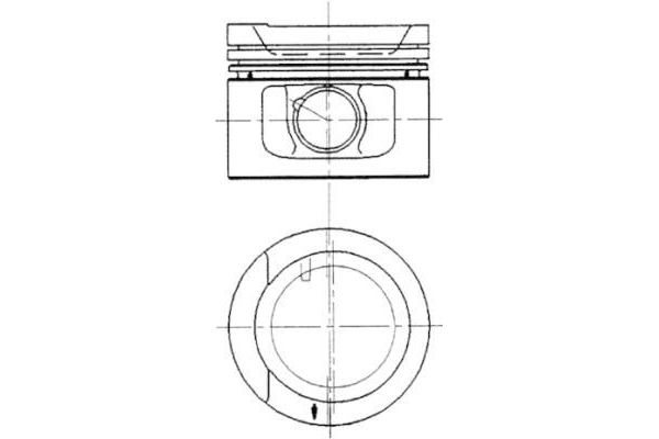 Piston (81.01MM-STD)  KOLBENSCHMIDT 90942600