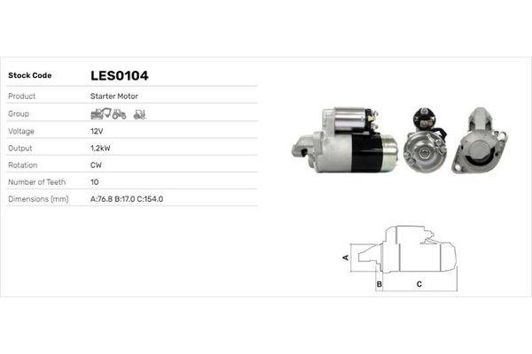 Marş Dinamosu  LUCAS ELEKTRIK LES0104