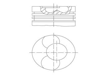 Piston (80.01MM-STD)  MAHLE 028 PI 00113 000  38107065LH001 38107065LD 038107065LD 38107065LF 038107065LF 38107065LH 038107065LH 038 107 065 L D 038 107 065 L F 038 107 065 L H