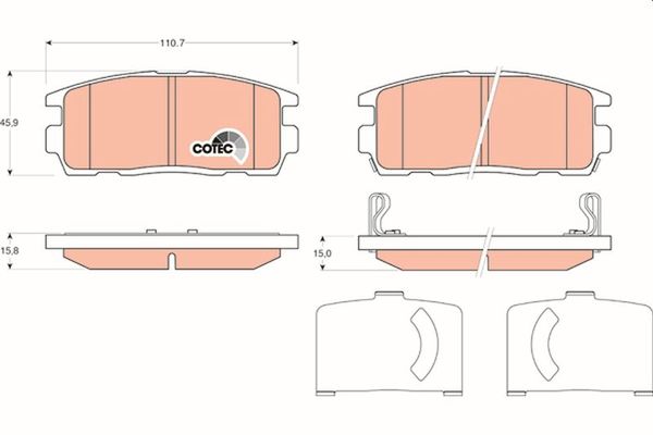 Fren Disk Balata Arka TRW GDB1716