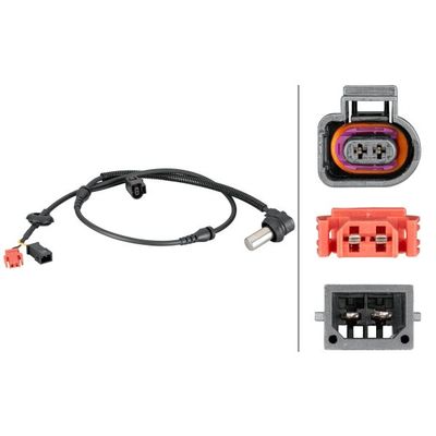 Abs Sensörü Ön Sağ veya Sol Volkswagen Passat Variant (3B5)(04.1997->2000)  HELLA 6PU 012 806-921