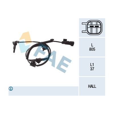 Abs Sensörü Ön Sağ veya Sol FAE 78110