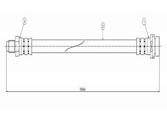 Fren Hortumu Ön Sağ veya Sol CAVO C800 566A  7091549