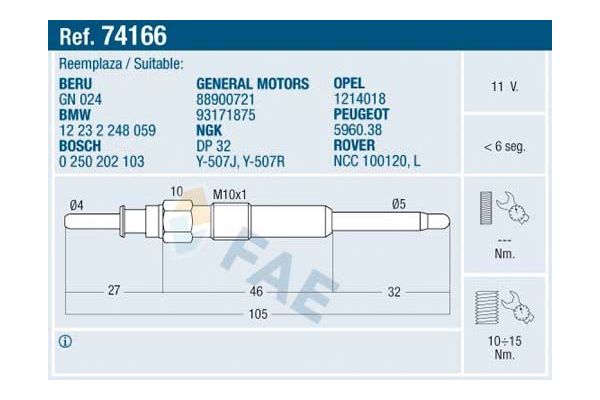Isıtma Bujisi  Land Rover Range Rover (LM)(01.2002->)  BREMI BR:26009