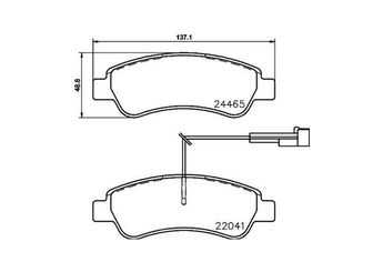 Fren Disk Balata Arka PSA ORJINAL 1696258680  1696258680 1612434180 1614412180 77366679 00000077366679 155253632 77369087 77369187 1673603480 68226919AA